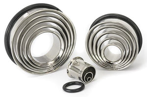 MULTI TUNNEL Stainless Steel Single Flare Earlets 8mm up to 50mm - Price Per 1