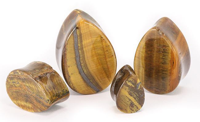 TIGER EYE TEAR Drop Stone Plug Price Per 1