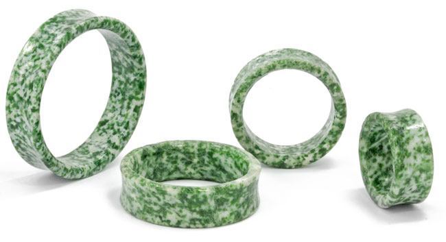 EMERALD Green  Double Flare Hollow Plugs 28mm - 50mm - Price Per 1