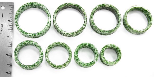 EMERALD Green  Double Flare Hollow Plugs 28mm - 50mm - Price Per 1