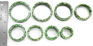 EMERALD Green  Double Flare Hollow Plugs 28mm - 50mm - Price Per 1