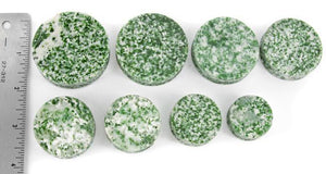 EMERALD Green Double Flare SOLID Plugs 28mm - 50mm - Price Per 1