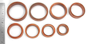 Red Goldstone Glass Double Flare Hollow Plug - Price Per 1