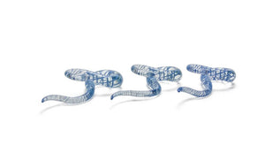Curls and Loops Glass Hanger Style Blue/Clear Price Per 2