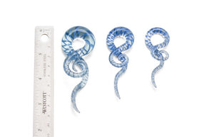 Curls and Loops Glass Hanger Style Blue/Clear Price Per 2