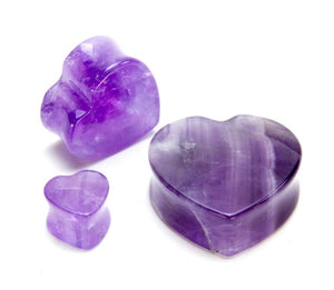 Heart AMETHYST STONE Plug Price Per 1
