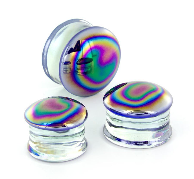 OIL SLICK Front Glass Double Flare Plugs - Price Per 1