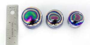 OIL SLICK Front Glass Double Flare Plugs - Price Per 1