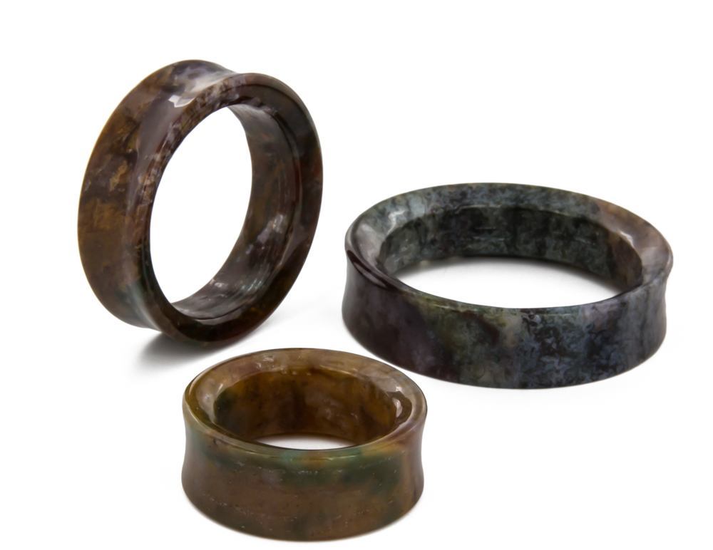 Carnelian Red Agate Stone Double Flare Tunnel - Price Per 1