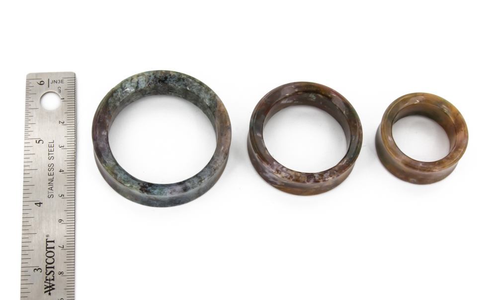 Carnelian Red Agate Stone Double Flare Tunnel - Price Per 1