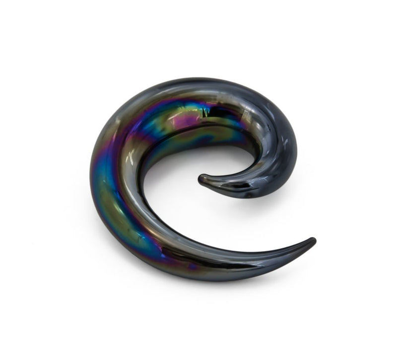 Black Lucifer Spiral Glass Plug - Price Per 1