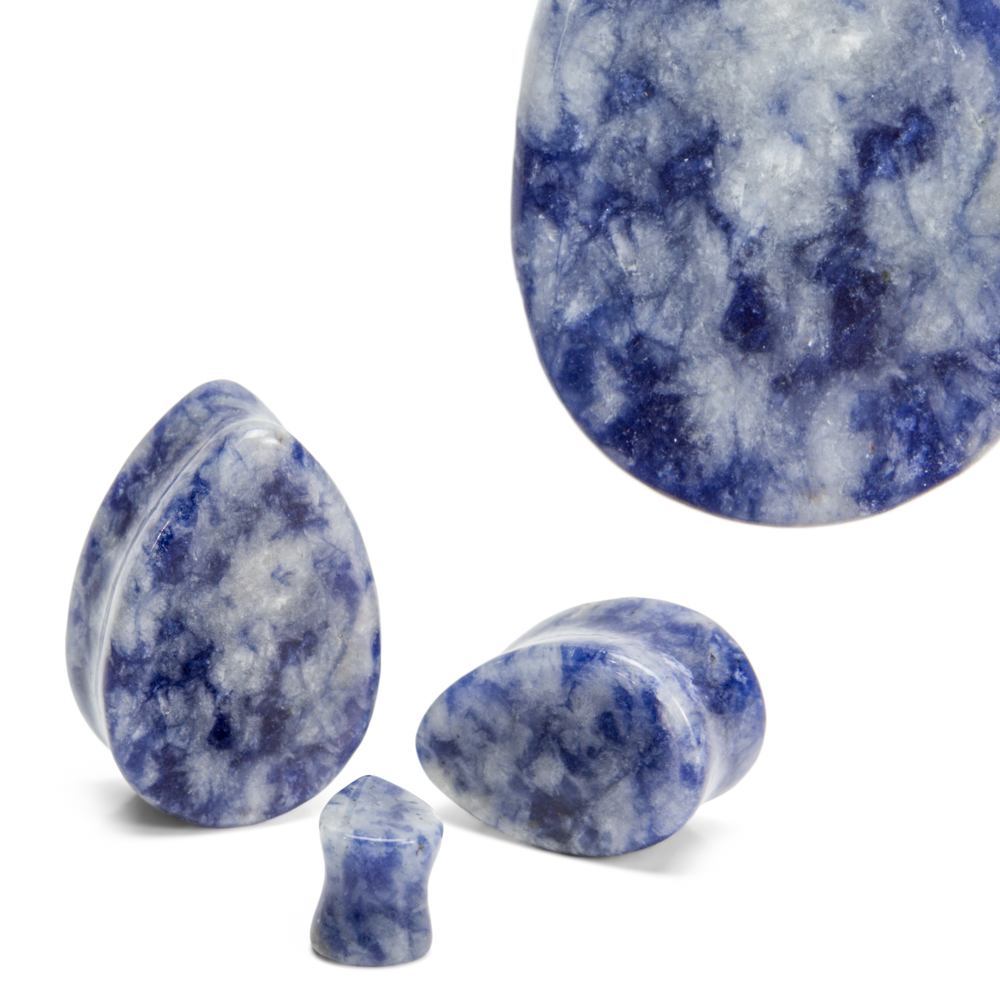 Blue Sodalite Tear Drop Plug - Price Per 1
