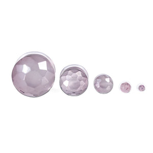 Purple Faceted Single Flare Glass Plug - Price Per 1