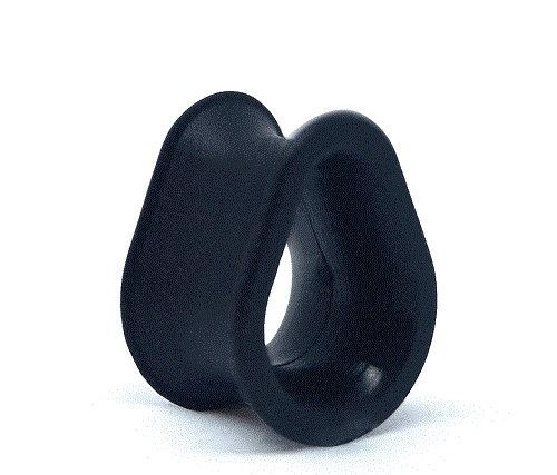 Black Silicone Hydra Eyelet by Kaos Softwear — 00g up to 1" — Price Per 2