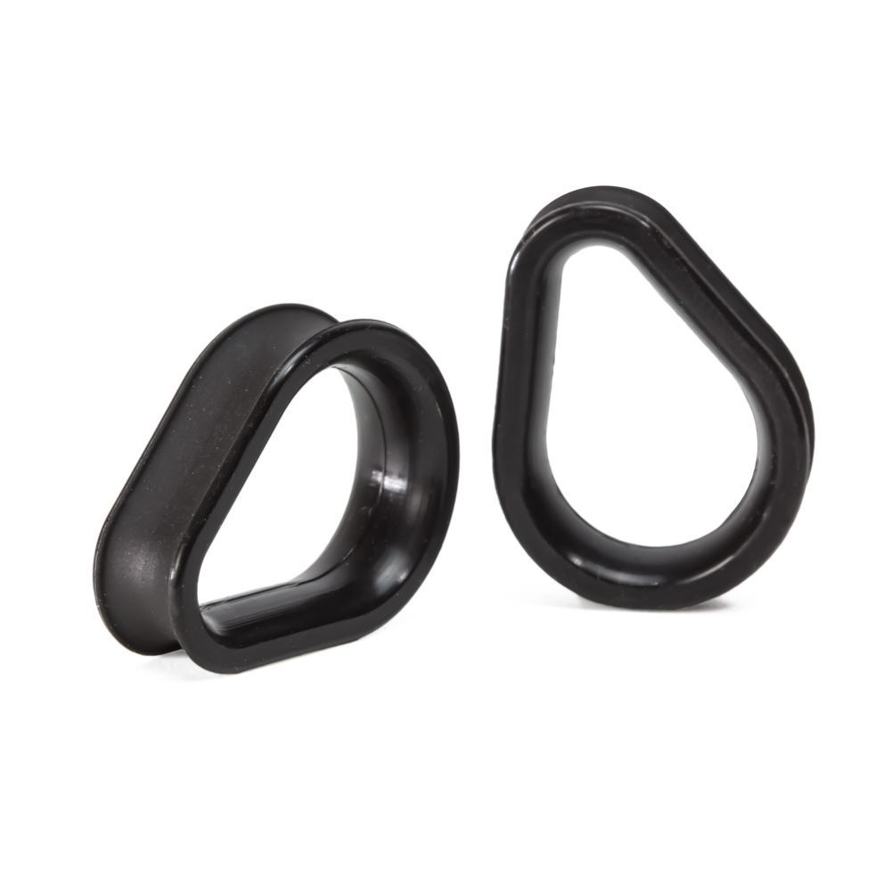 Black Silicone Hydra Eyelet by Kaos Softwear — 00g up to 1" — Price Per 2
