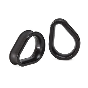 Black Silicone Hydra Eyelet by Kaos Softwear — 00g up to 1" — Price Per 2