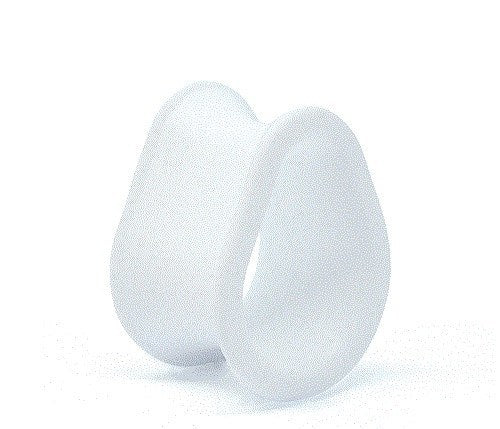 White Silicone Hydra Eyelet by Kaos Softwear — 00g up to 1" — Price Per 2