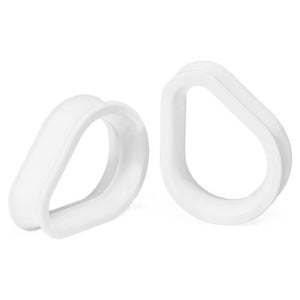 White Silicone Hydra Eyelet by Kaos Softwear — 00g up to 1" — Price Per 2