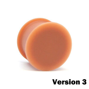 Version 3.0 Flesh Tone Silicone Hider Plug by Kaos Softwear — 10g up to 1" — Price Per 2