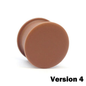 Version 4.0 Flesh Tone Silicone Hider Plug by Kaos Softwear — 10g up to 1 — Price Per 2
