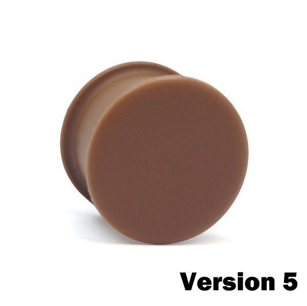 Version 5.0 Flesh Tone Silicone Hider Plug by Kaos Softwear — 10g up to 1" — Price Per 2
