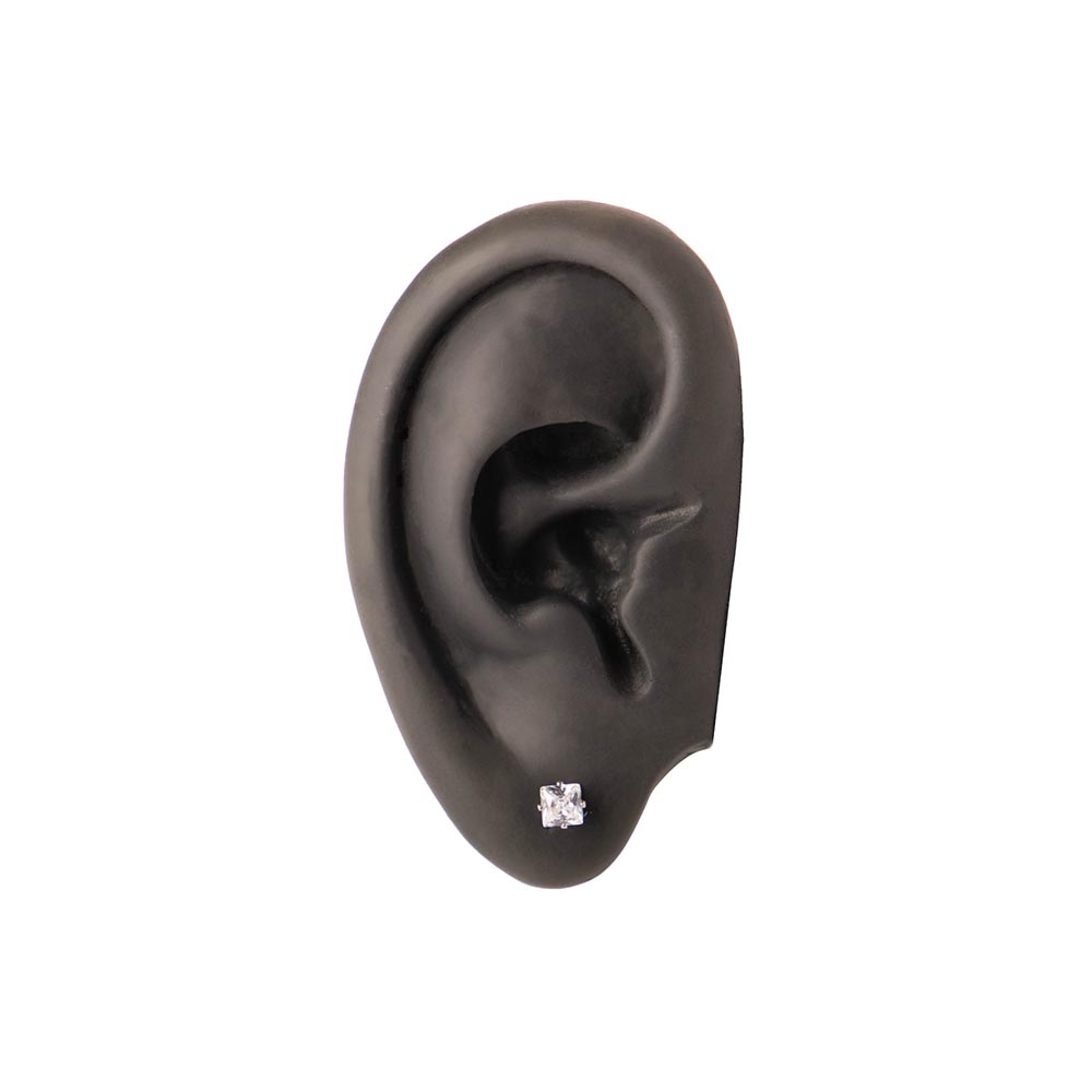 22g Square Crystal Jewel Stud Earrings — Price Per 2