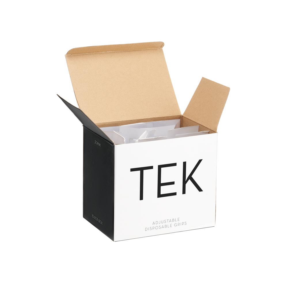 Peak Tek Disposable 32mm Adjustable Cartridge Grips with Threaded Connector — Box of 15