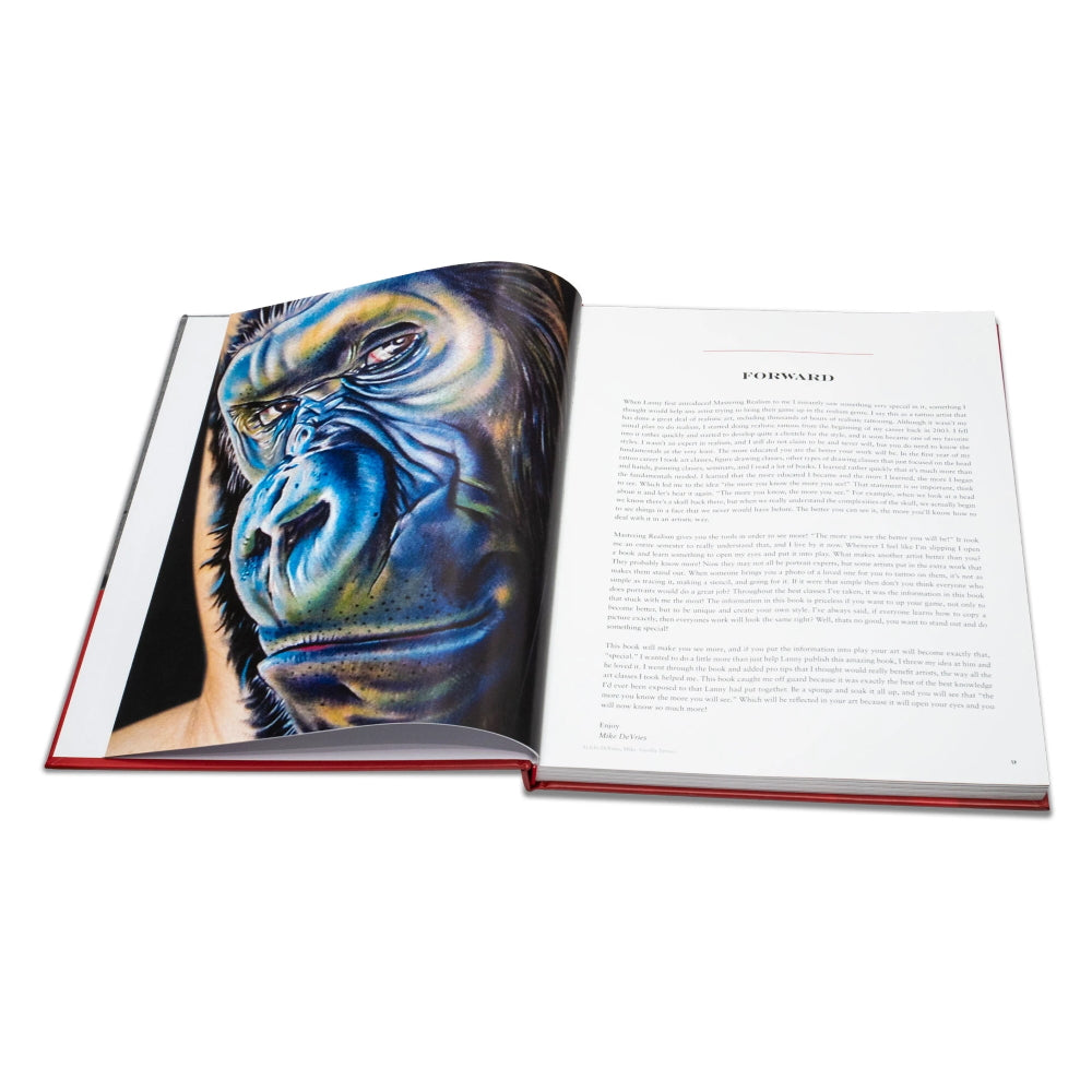 Mastering Realism — Drawing Techniques for the Modern Tattoo Artist — Hardback Book
