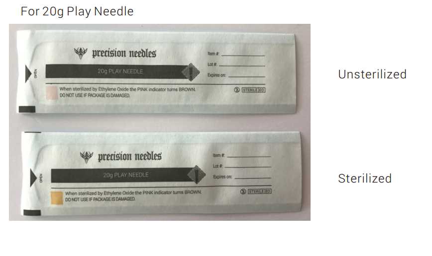 27g–20g Sterilized Play Piercing Precision Needles — Box of 25 Needles