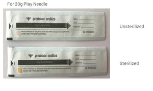 27g–20g Sterilized Play Piercing Precision Needles — Box of 25 Needles
