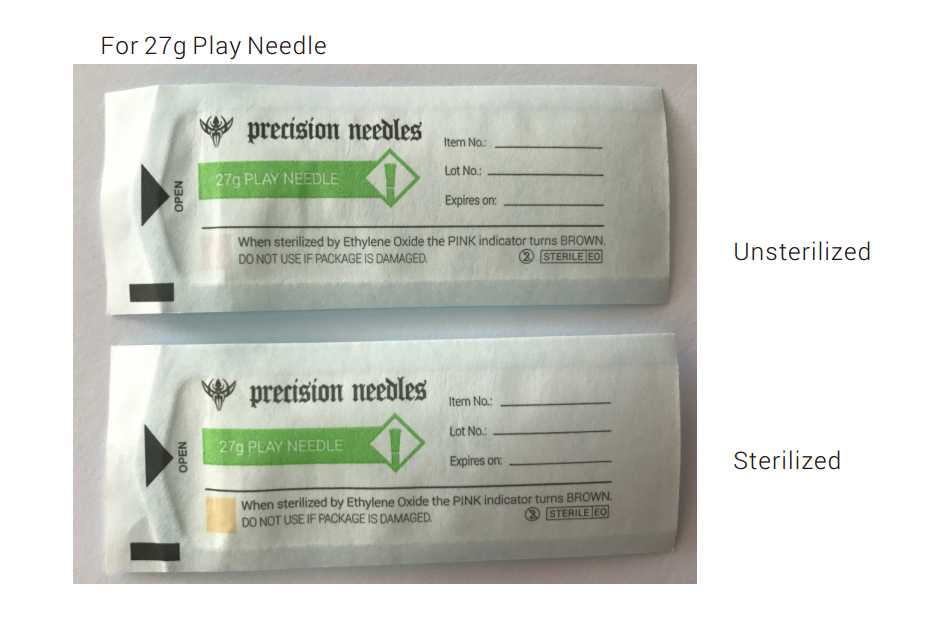 27g–20g Sterilized Play Piercing Precision Needles — Box of 25 Needles