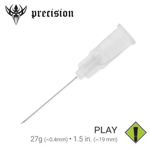 27g–20g Sterilized Play Piercing Precision Needles — Box of 25 Needles