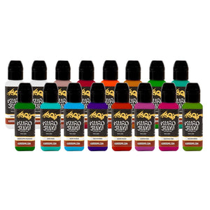 16 Color Primary Set #4 — Kuro Sumi Tattoo Ink — Pick Size