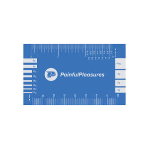 Painful Pleasures Body Jewelry Measuring Card — 2" x 3.5" — Price Per 1