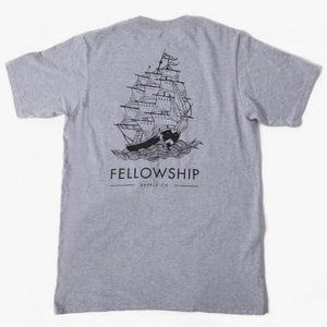 Fellowship Supply Co. Ship Men's Gray Tee