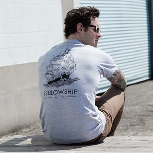 Fellowship Supply Co. Ship Men's Gray Tee