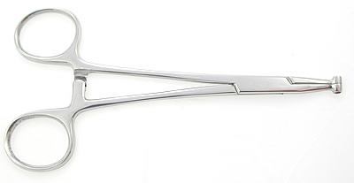 6” Steel Septum Piercing Forceps — Style #3