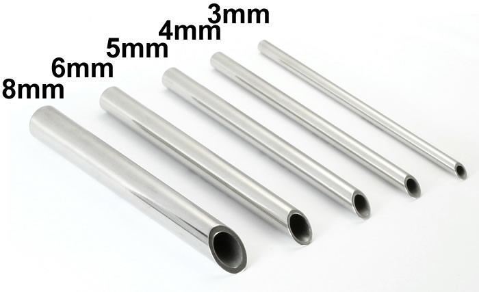 Stainless Steel Receiving Tube —  Pick Size — Price Per 1