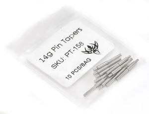 18g, 16g, 14g Disposable Stainless Steel Pin Taper for Internally Threaded Jewelry — Price Per 1