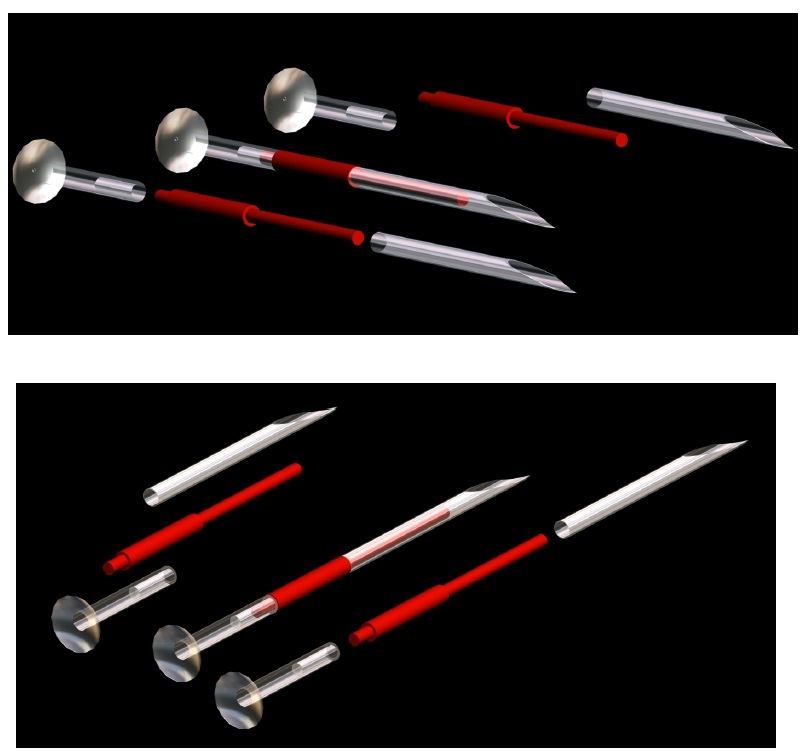 18g, 16g, 14g Disposable Stainless Steel Pin Taper for Internally Threaded Jewelry — Price Per 1