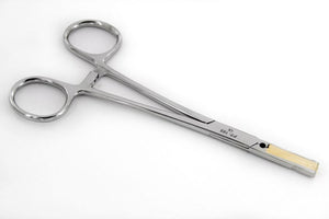 Dermal Anchor Locking Forceps 5.5" with Brass Tips