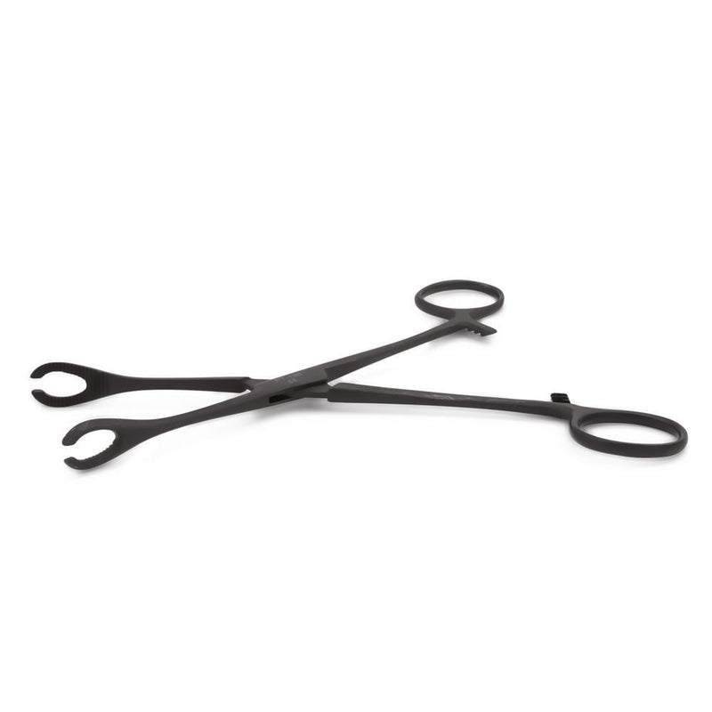 Slotted Forester (Sponge) 7" Forceps — Black Oxide Coated