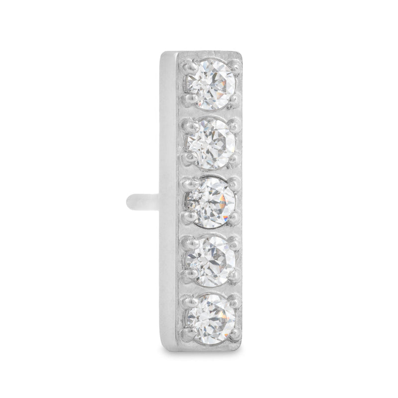 Gem Bar Titanium Top - Threadless