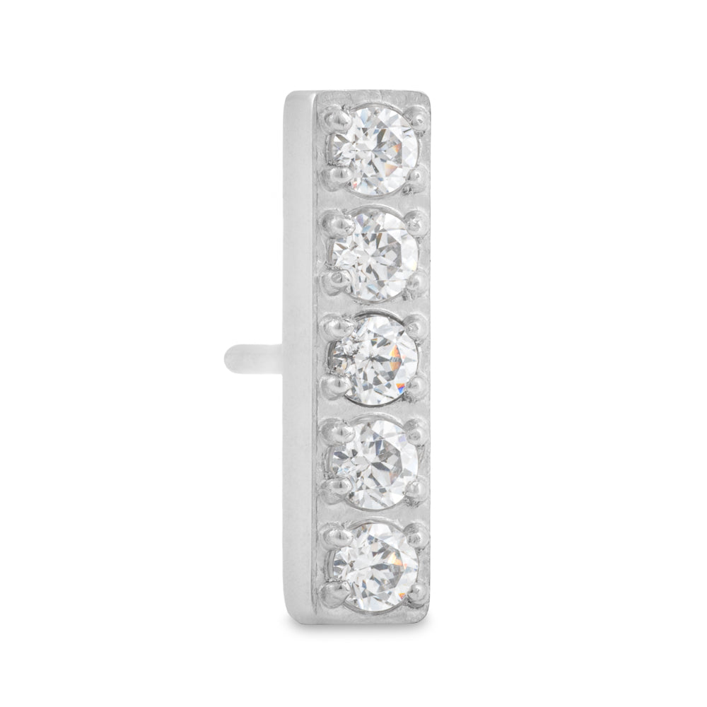 Gem Bar Titanium Top - Threadless