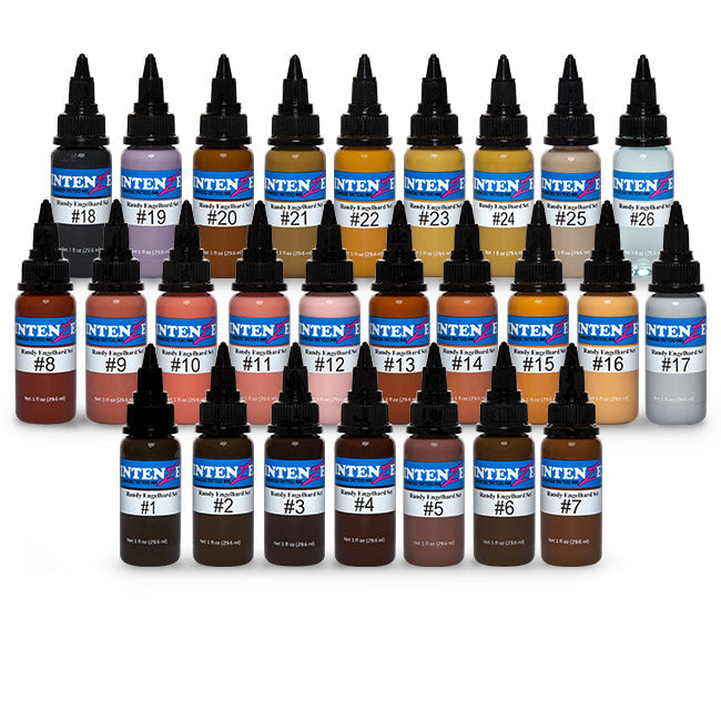 Randy Engelhard Tattoo by Number Set — Intenze Tattoo Ink — Set of 25 — 1oz Bottles