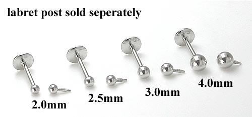 18g - 16g Internally Threaded Steel Ball - Price Per 1