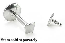 18g - 16g Internally Threaded Steel Butterfly Top - Price Per 1