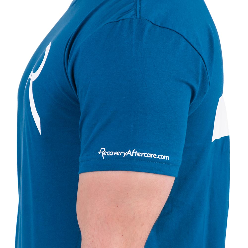 Recovery Unisex Blue Logo Short-Sleeved T-Shirt