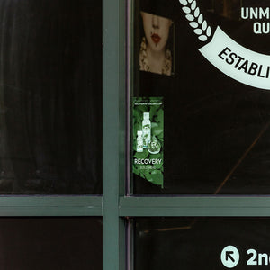 Recovery Sold Here Window Cling — Leaves Background — Price Per 1