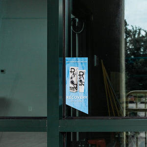 Recovery Sold Here Window Cling — Ice Background — Price Per 1